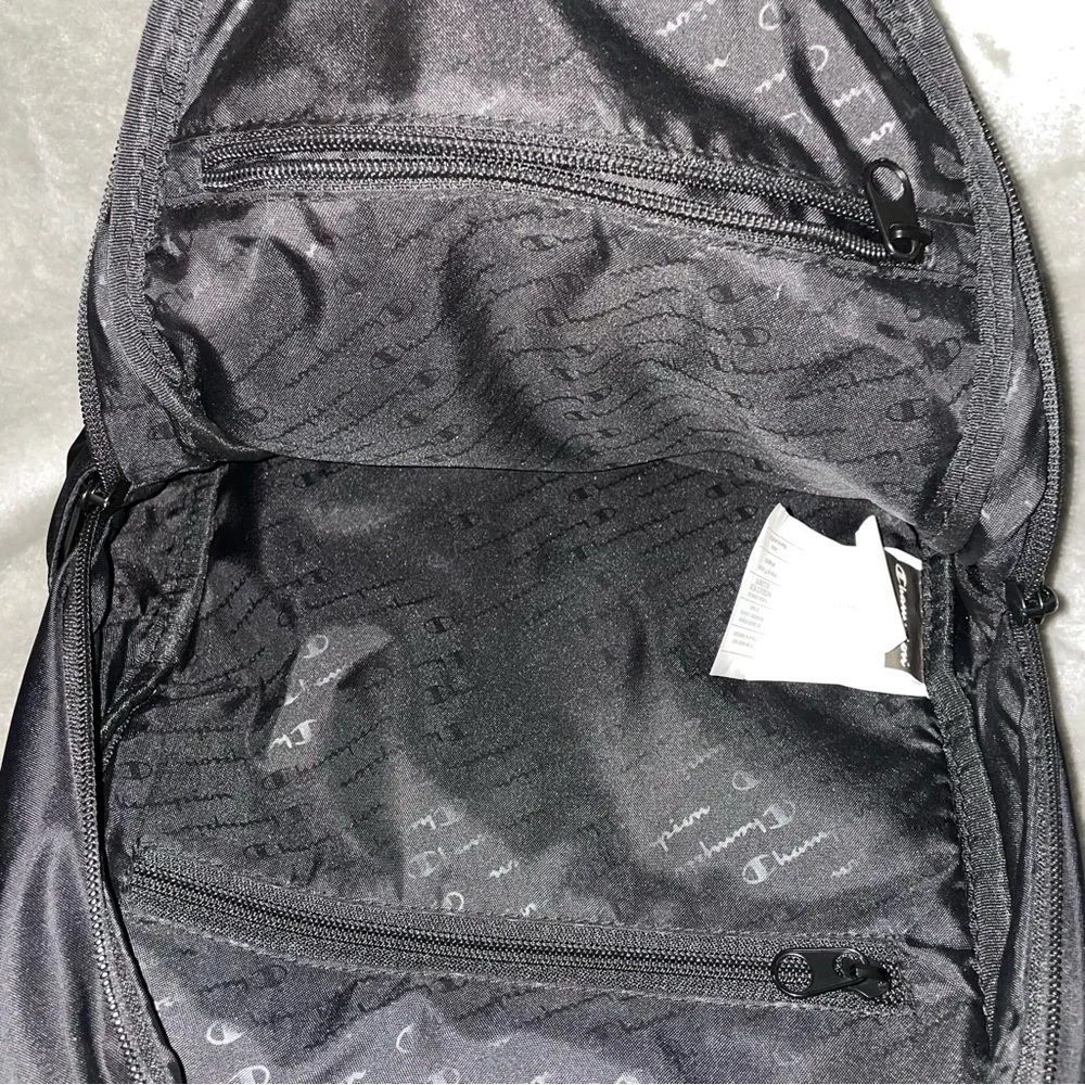 Champion Black Backpack with Bold Oversized C Logo OS